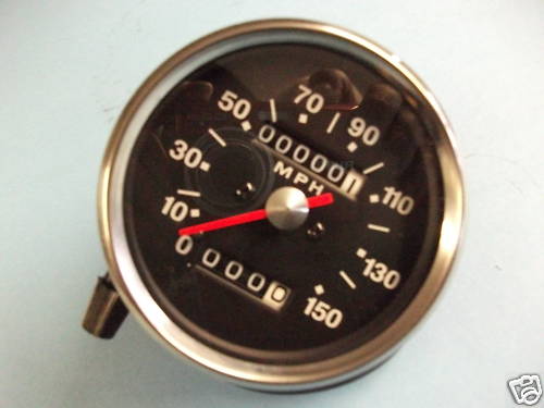 Speedometer black dial 1970 - black,