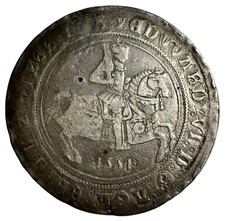 Tudor, Edward VI Hammered Silver Full Crown  1551,  Rare - 30g! S2478