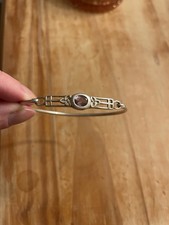 Silver Celtic Rennie Mackintosh Amethyst Bangle Bracelet Perfect Condition