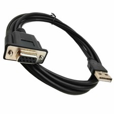 RS232 DB9 9 Pin Female to USB 2.0 Straight Serial Cable 