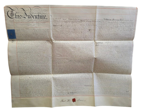 Victorian vellum indenture - victorian,