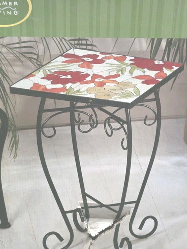 Patio side table round - patio,