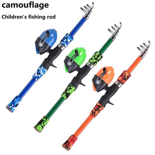 Green kids fishing pole - green,