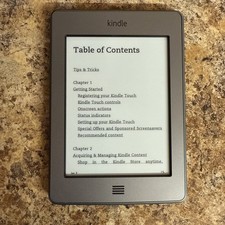 Amazon Kindle Touch D01200 4th Gen 4GB Wi-Fi 6" e-Reader.