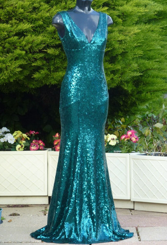 Goddiva green sequin maxi - goddiva,