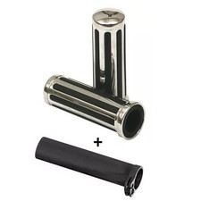CHROME GRIPS & THROTTLE TUBE