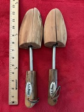 LL BEAN Men's Wooden Shoe Shaper Shoe Trees, size L-5 Large EUC