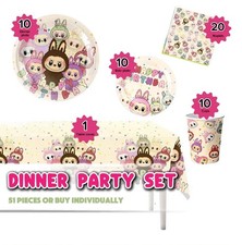Labubu Birthday Party Supplies Balloons Decor Tableware