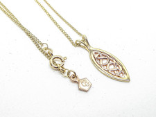 Clogau Gold 9ct Yellow & Rose Gold Queen Eleanor Pendant & 18" Chain