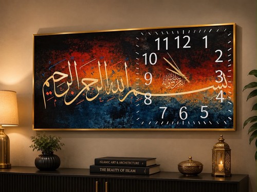 Islamic wall clock - clock, bismillah