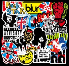 100 rock stickers heavy - uk,