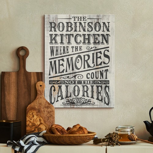 Personalised kitchen sign - personalised,
