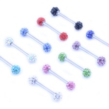 Shamballa Nipple Bar Ferido Crystal Gem Diamante Nipple Barbell
