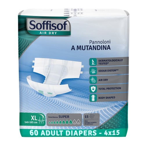 Soffisof air dry adult diapers - dry,