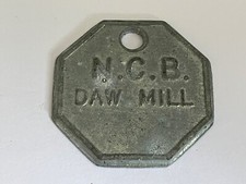 Original N.C.B National Coal Board Daw Mill Colliery Pit Check Token Tally