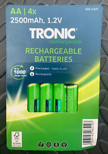 TRONIC NiMH Rechargeable Batteries AA AAA 1.2v 2500/1000mAh Pack of 4