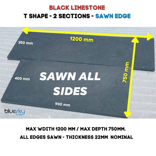 Black natural stone shape - t,