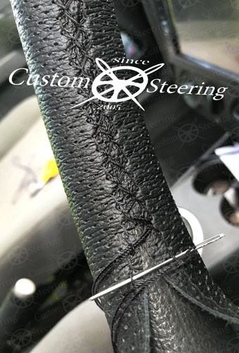 Black perforated leather cover - black,