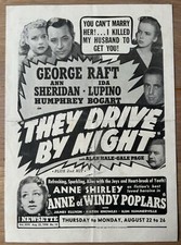 RKO NEWSETTE Aug 22 1940 GEORGE RAFT THEY DRIVE BY NIGHT Film Leaflet