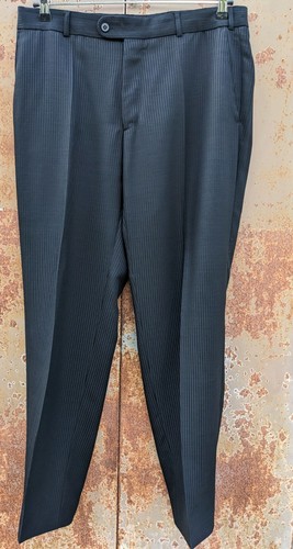 Mens pinstripe black trousers - mens,