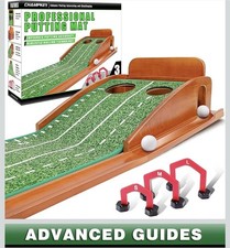 Wooden Golf Mat with 3 Putting