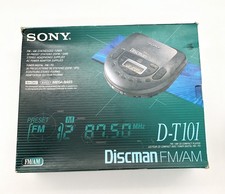 Original Boxed SONY D-T101 Discman Portable CD Player AM/FM Radio No Headphones