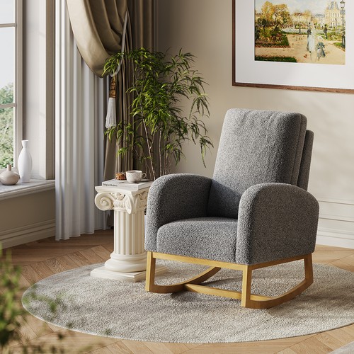 Modern high back rocking chair - high,