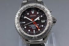 New Battery [Near MINT] SEIKO LANDMASTER 5M65-0A20 KINETIC Titanium Men's Watch