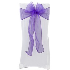 Time to Sparkle 50pcs 17cm x 280cm Organza Sashes Chair Covers Bow Wedding Party