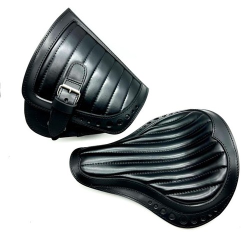 Black seat saddlebag custom - +,