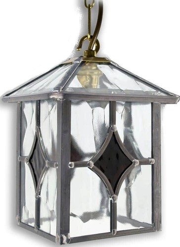 Leaded lantern hanging pendant - leaded,