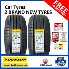 2X New 205 55 16 DUNLOP BLURESPONSE 91V 205/55R16 2055516 *B/A RATED* (2 TYRES)