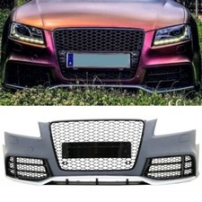 Fits Audi A5 07-12 Front Bumper Body Kit Grille RS Look W/Washer&PDC Holes