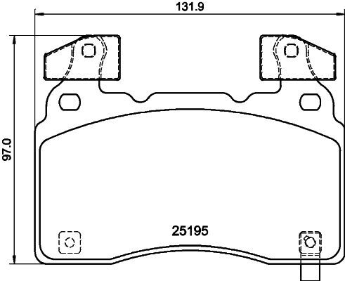 New brake pad set disc - new,