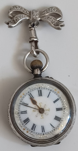 Ladies antique silver fob