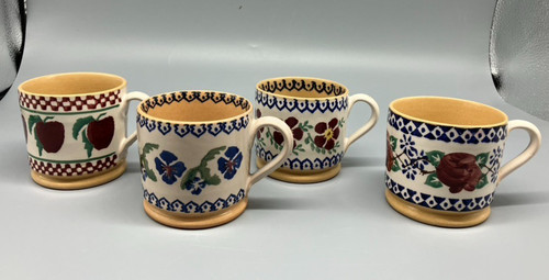 Set four hand decorated - set,