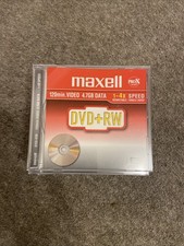 Maxell DVD+RW 4.7GB 120 Min Video Re-Recordable x7 in cases. 