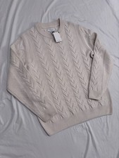 William Hunt grey cable-knit