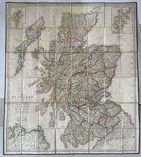 Large Antique Scotland Map
