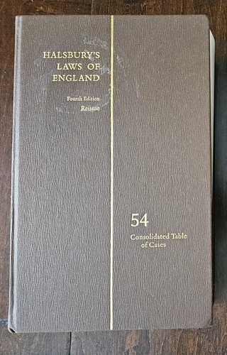 Halsbury laws england 54 - halsbury's, of