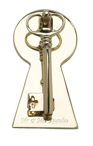 Solid brass key door - solid, knocker