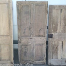 32 1/2“x72 1/4” Unusual Reclaimed Rustic 4 Raised Panel Stripped Elm Door