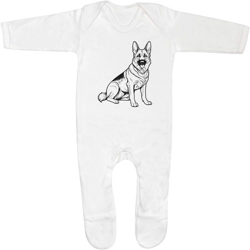 German shepherd baby romper - 'german, shepherd'