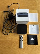 Apple TV 3rd Generation HD Media Streamer A1427 with cables and remote