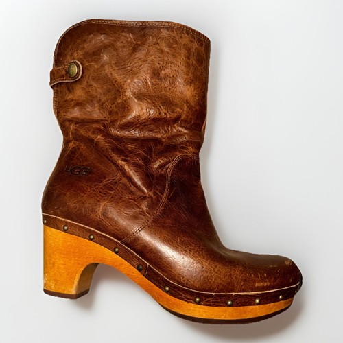 Ugg lynnea chestnut suede clog - chestnut,