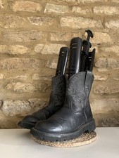 Ariat Fatbaby Western Womens Black Embroidered Leather Cowboy Boots Size UK 7