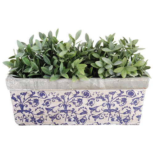 Aged blue white - blue, ceramic