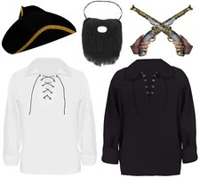 ADULTS PIRATE COSTUME BLACK