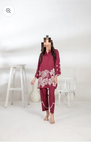 Piece stitched embroidered - 2-piece,