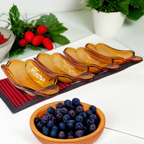 Indiana amber glass banana - amber,